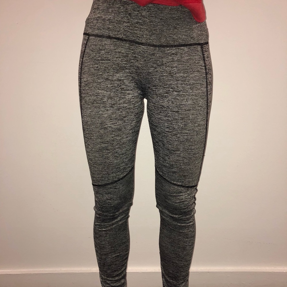 Gray Elastic Leggins